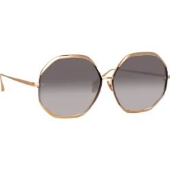 Linda Farrow Sunglasses-- Camila Oversized Sunglasses in Rose Gold - LFL1208C3SUN - Eyewear - Avvenice
