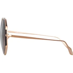 Linda Farrow Sunglasses-- Camila Oversized Sunglasses in Rose Gold - LFL1208C3SUN - Eyewear - Avvenice