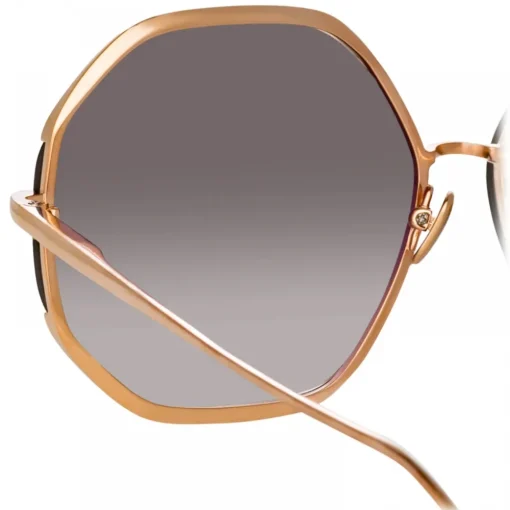 Linda Farrow Sunglasses-- Camila Oversized Sunglasses in Rose Gold - LFL1208C3SUN - Eyewear - Avvenice