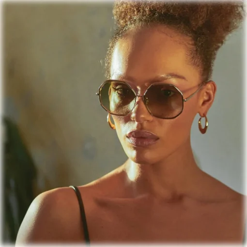 Linda Farrow Sunglasses-- Camila Oversized Sunglasses in Rose Gold - LFL1208C3SUN - Eyewear - Avvenice