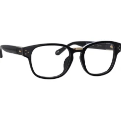 Linda Farrow Sunglasses-- Carlos D-Frame Optical Glasses in Black - LFL1412C1OPT - Eyewear - Avvenice