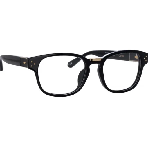 Linda Farrow Sunglasses-- Carlos D-Frame Optical Glasses in Black - LFL1412C1OPT - Eyewear - Avvenice