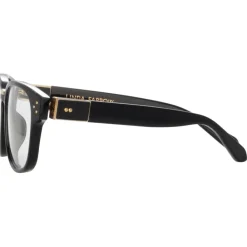 Linda Farrow Sunglasses-- Carlos D-Frame Optical Glasses in Black - LFL1412C1OPT - Eyewear - Avvenice