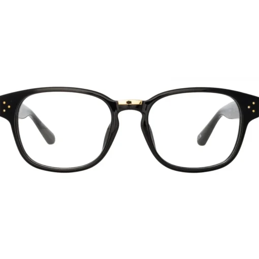 Linda Farrow Sunglasses-- Carlos D-Frame Optical Glasses in Black - LFL1412C1OPT - Eyewear - Avvenice