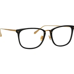 Linda Farrow Sunglasses-- Cassin Optical D-Frame in Black - LFL1457C3OPT - Eyewear - Avvenice