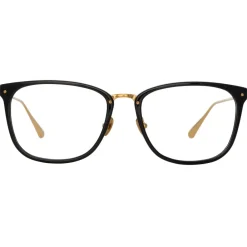 Linda Farrow Sunglasses-- Cassin Optical D-Frame in Black - LFL1457C3OPT - Eyewear - Avvenice