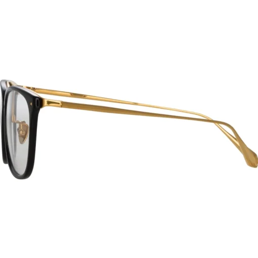 Linda Farrow Sunglasses-- Cassin Optical D-Frame in Black - LFL1457C3OPT - Eyewear - Avvenice