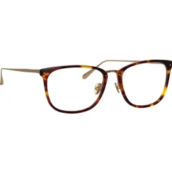 Linda Farrow Sunglasses-- Cassin Optical D-Frame in Tortoiseshell - LFL1457C4OPT - Eyewear - Avvenice