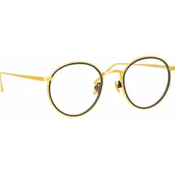 Linda Farrow Sunglasses-- Comer Oval Optical Glasses in Yellow Gold - LFL1190C1OPT - Eyewear - Avvenice