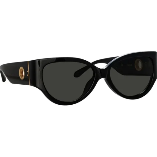 Linda Farrow Sunglasses-- Connie Cat Eye Sunglasses in Black - LFL1425C1SUN - Eyewear - Avvenice