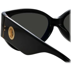 Linda Farrow Sunglasses-- Connie Cat Eye Sunglasses in Black - LFL1425C1SUN - Eyewear - Avvenice