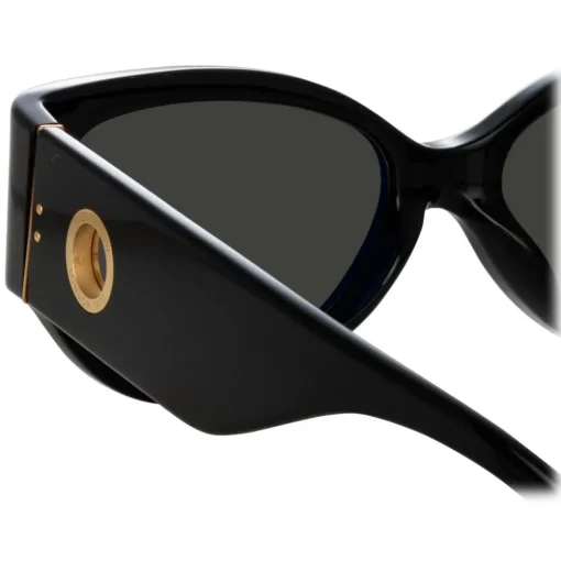 Linda Farrow Sunglasses-- Connie Cat Eye Sunglasses in Black - LFL1425C1SUN - Eyewear - Avvenice