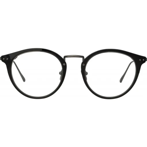 Linda Farrow Sunglasses-- Cooper Oval Optical Glasses in Black Nickel (C5) - LFL1051C5OPT - Eyewear - Avvenice