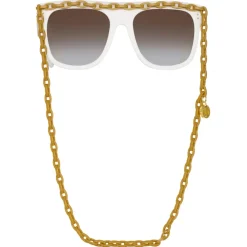 Linda Farrow Sunglasses-- Dakota Flat Top Sunglasses in White - LFL1304C3SUN - Eyewear - Avvenice