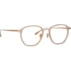 Linda Farrow Sunglasses-- Danilo Angular Optical Glasses in Rose Gold - LFL1246C3OPT - Eyewear - Avvenice
