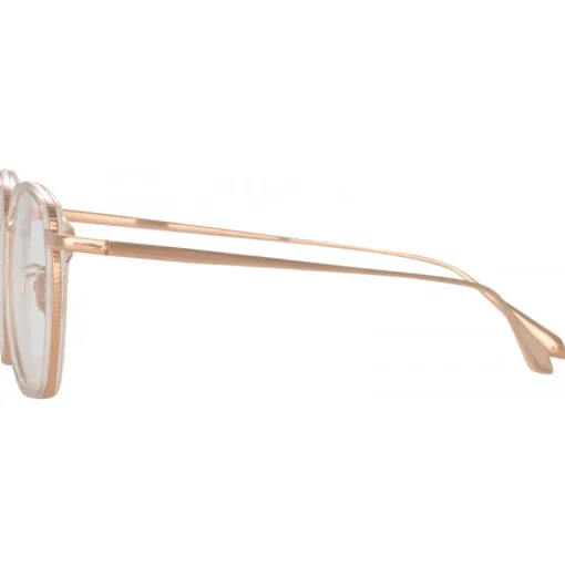 Linda Farrow Sunglasses-- Danilo Angular Optical Glasses in Rose Gold - LFL1246C3OPT - Eyewear - Avvenice