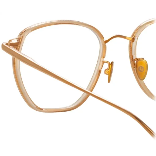 Linda Farrow Sunglasses-- Danilo Angular Optical Glasses in Rose Gold - LFL1246C3OPT - Eyewear - Avvenice