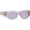 Linda Farrow Sunglasses-- Debbie D-Frame Sunglasses in Lilac - LFL1059C10SUN - Eyewear - Avvenice