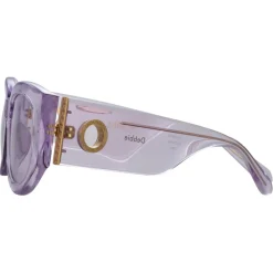 Linda Farrow Sunglasses-- Debbie D-Frame Sunglasses in Lilac - LFL1059C10SUN - Eyewear - Avvenice
