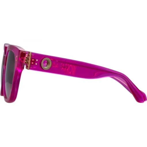 Linda Farrow Sunglasses-- Deni D-Frame Sunglasses in Fuchsia - LFL1243C6SUN - Eyewear - Avvenice