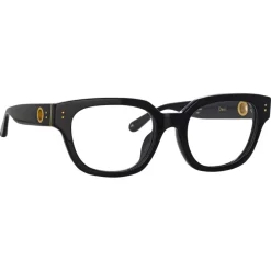 Linda Farrow Sunglasses-- Deni D-Frame Optical Glasses in Black - LFL1243C4OPT - Eyewear - Avvenice