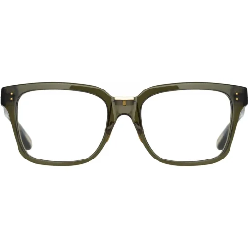 Linda Farrow Sunglasses-- Desiree D-Frame Optical Glasses in Green (Men’s) - LFL1322C7OPT - Eyewear - Avvenice