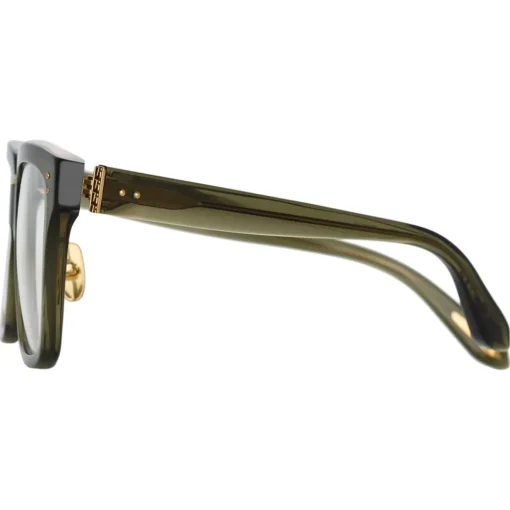 Linda Farrow Sunglasses-- Desiree D-Frame Optical Glasses in Green (Men’s) - LFL1322C7OPT - Eyewear - Avvenice