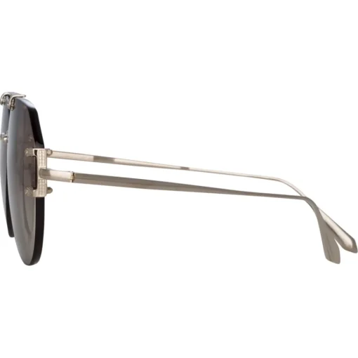 Linda Farrow Sunglasses-- Duit Aviator Sunglasses in Light Gold - LFL1266C3SUN - Eyewear - Avvenice