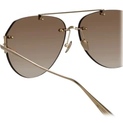 Linda Farrow Sunglasses-- Duit Aviator Sunglasses in Light Gold - LFL1266C3SUN - Eyewear - Avvenice