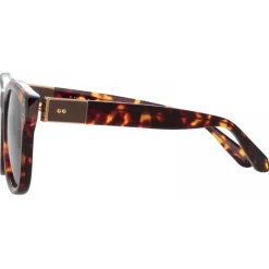 Linda Farrow Sunglasses-- Edson D-Frame Sunglasses in Tortoiseshell - LFL1385C4SUN - Eyewear - Avvenice