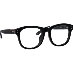 Linda Farrow Sunglasses-- Edson D-Frame Optical Glasses in Black - LFL1385C1OPT - Eyewear - Avvenice
