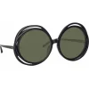 Linda Farrow Sunglasses-- Ellen Round Sunglasses in Black - LFL1172C1SUN - Eyewear - Avvenice