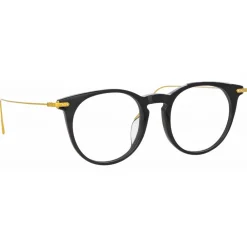 Linda Farrow Sunglasses-- Ellis A Oval Optical Glasses in Black - LF54AC1OPT - Eyewear - Avvenice