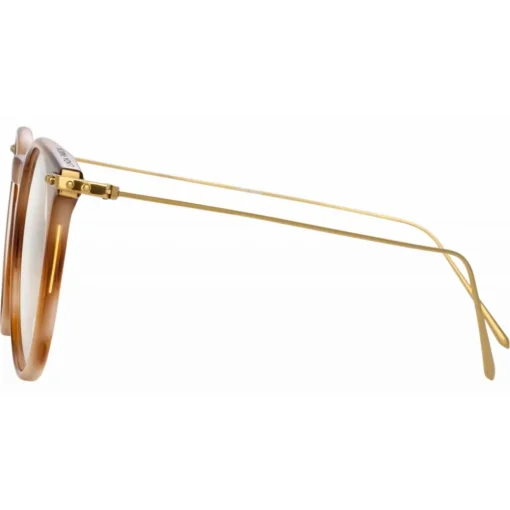 Linda Farrow Sunglasses-- Ellis Oval Optical Glasses in Horn - Eyewear - Avvenice