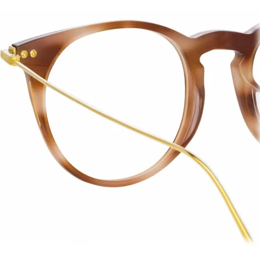 Linda Farrow Sunglasses-- Ellis Oval Optical Glasses in Horn - Eyewear - Avvenice