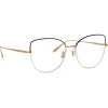 Linda Farrow Sunglasses-- Eloise Cat Eye Optical Glasses in Mocha Light Gold - LFL1336C6OPT - Eyewear - Avvenice