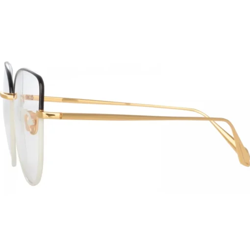Linda Farrow Sunglasses-- Eloise Cat Eye Optical Glasses in Mocha Light Gold - LFL1336C6OPT - Eyewear - Avvenice
