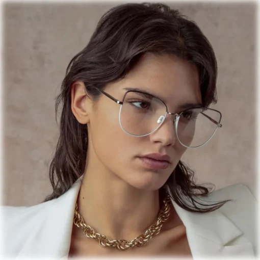 Linda Farrow Sunglasses-- Eloise Cat Eye Optical Glasses in Mocha Light Gold - LFL1336C6OPT - Eyewear - Avvenice
