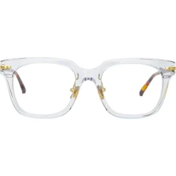 Linda Farrow Sunglasses-- Empire D-Frame Optical Glasses in Clear - LF28AC3OPT - Eyewear - Avvenice