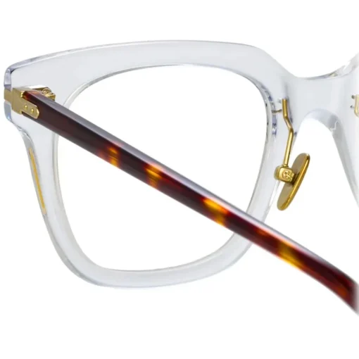 Linda Farrow Sunglasses-- Empire D-Frame Optical Glasses in Clear - LF28AC3OPT - Eyewear - Avvenice