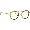 Linda Farrow Sunglasses-- Falcon Angular Optical Glasses in Yellow Gold - LFL1387C1OPT - Eyewear - Avvenice