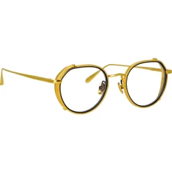 Linda Farrow Sunglasses-- Falcon Angular Optical Glasses in Yellow Gold - LFL1387C1OPT - Eyewear - Avvenice