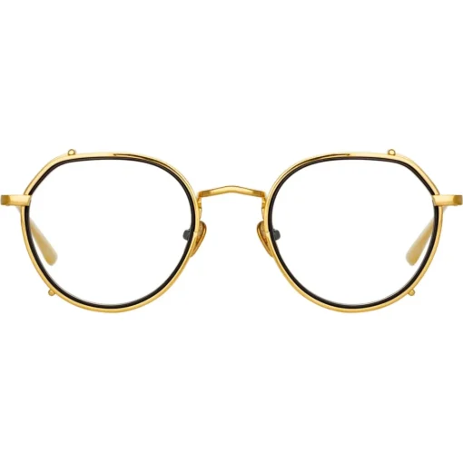Linda Farrow Sunglasses-- Falcon Angular Optical Glasses in Yellow Gold - LFL1387C1OPT - Eyewear - Avvenice