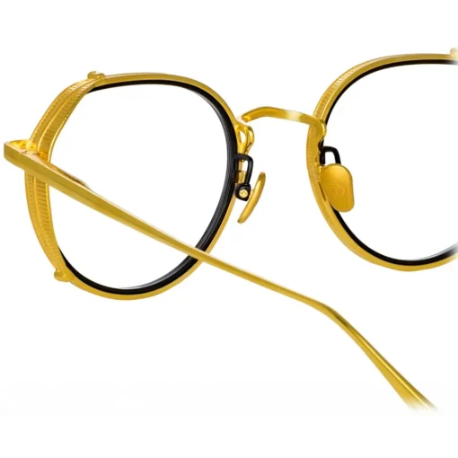 Linda Farrow Sunglasses-- Falcon Angular Optical Glasses in Yellow Gold - LFL1387C1OPT - Eyewear - Avvenice