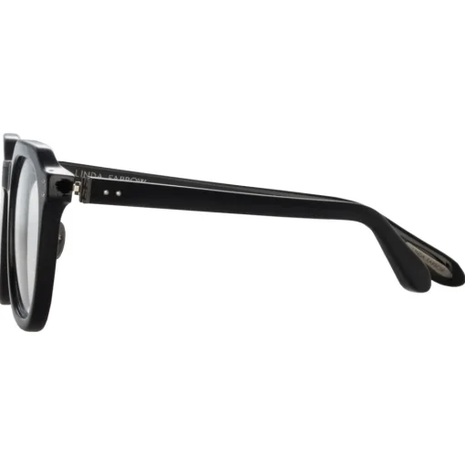 Linda Farrow Sunglasses-- Fletcher Angular Optical Frame in Black and Nickel - LFL1103C14OPT - Eyewear - Avvenice