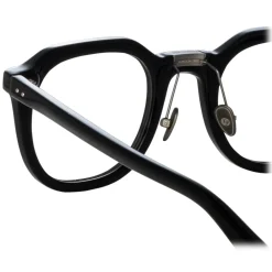 Linda Farrow Sunglasses-- Fletcher Angular Optical Frame in Black and Nickel - LFL1103C14OPT - Eyewear - Avvenice