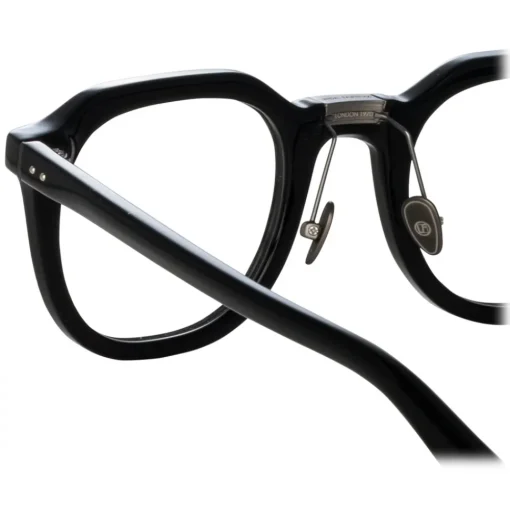 Linda Farrow Sunglasses-- Fletcher Angular Optical Frame in Black and Nickel - LFL1103C14OPT - Eyewear - Avvenice
