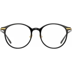 Linda Farrow Sunglasses-- Forster A Oval Optical Glasses in Black - LF59AC1OPT - Eyewear - Avvenice