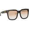Linda Farrow Sunglasses-- Freya D-Frame Sunglasses in Camel Black - LFL1175C7SUN - Eyewear - Avvenice