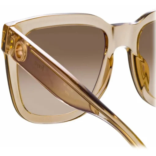Linda Farrow Sunglasses-- Freya Square Sunglasses in Ash - LFL1175C4SUN - Eyewear - Avvenice